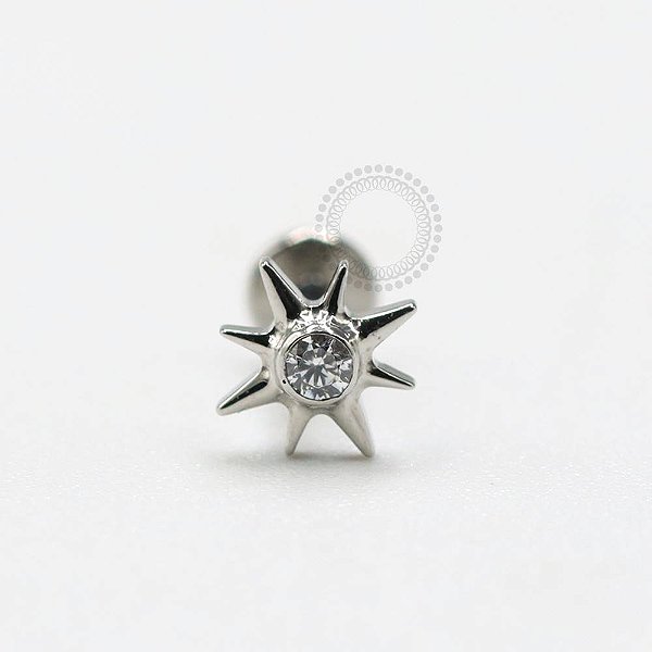 PB118 Labret Estrela CZ do Norte Aço 316L