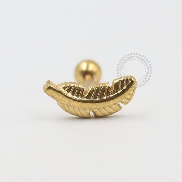 PVD34 Microbell Reto Pena Aço PVD Gold