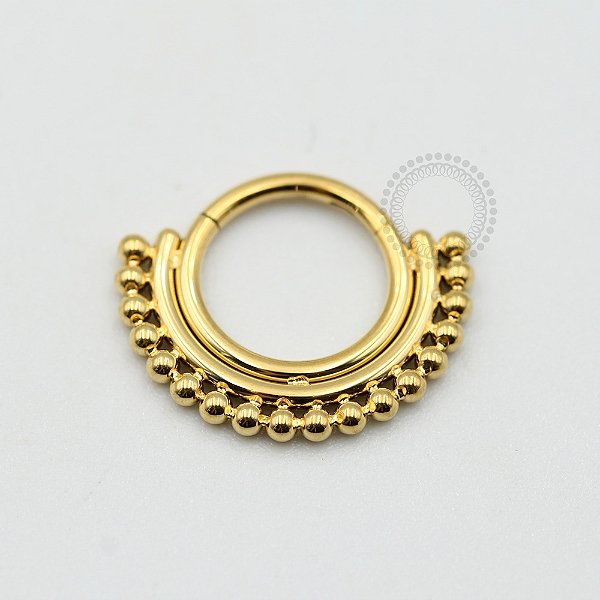 PVD42 Segmento Indiano Esferas Aço PVD Gold