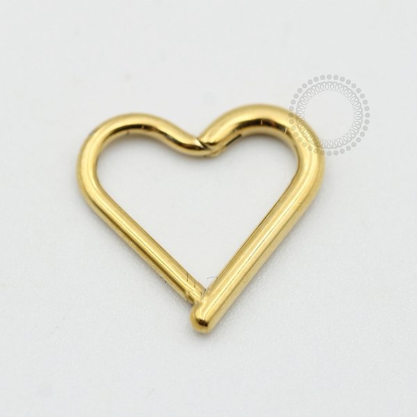 PVD52 Coração Daith Articulado Aço PVD Gold