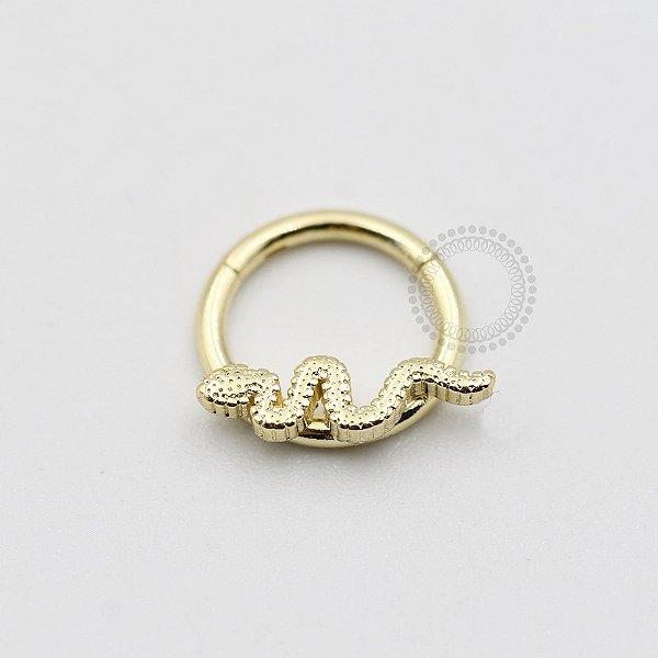 AR58 Segmento Cobra Frontal Aço Banho Ouro