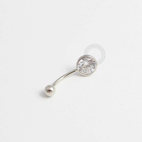 BN32 Navel Zirconia Banho Ródio