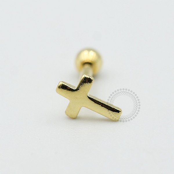 MB11 Microbell Reto Cruz Banho Ouro