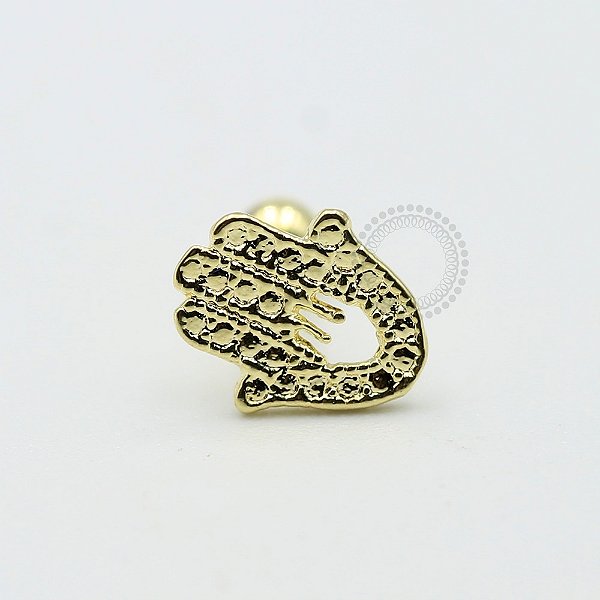 MB28 Microbell Reto Mão Hamsa Vazada Banho Ouro