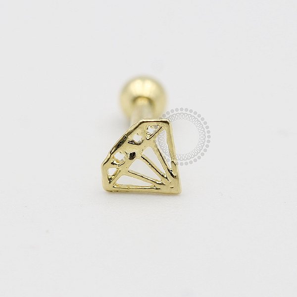 MB75 Microbell Diamante Banho Ouro