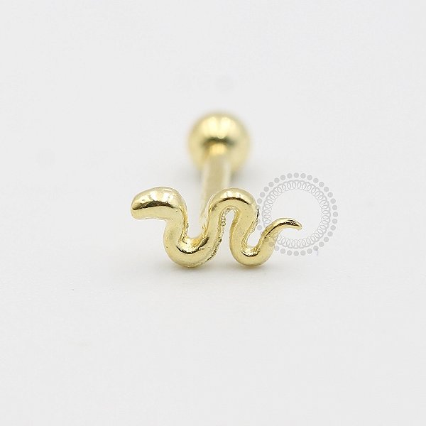 MB79 Microbell Reto Cobrinha Banho Ouro