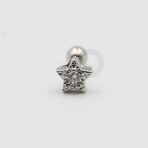 MBA89 Microbell Estrela 1 CZ Banho Rodio