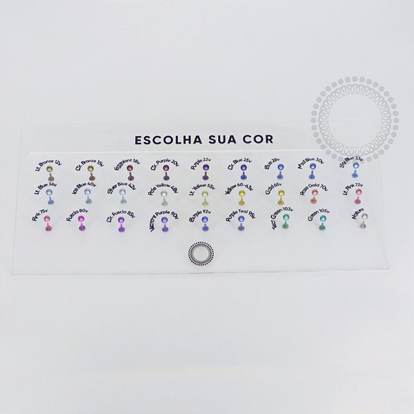 EP10 KIT Tabela + Joias Anodizadas