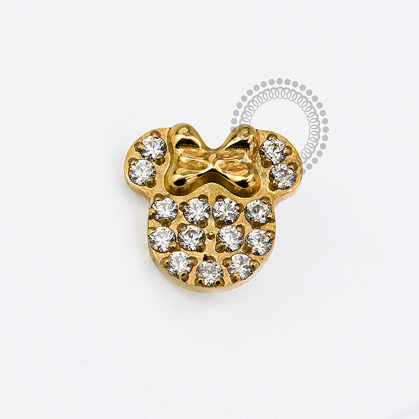 TN1915 Topo Minnie Mouse Titânio PVD Gold