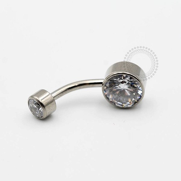 TN1933 Navel Zirconia Flat 0.9mm Titânio ASTM F136