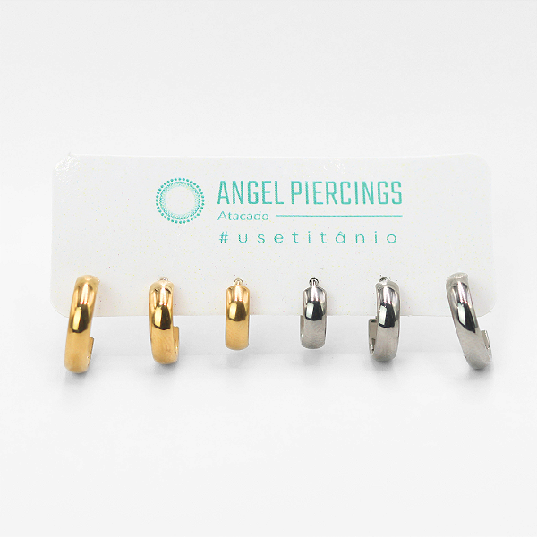 KIT47 Kit Segmentos Abaulados Titânio ASTM F136 e PVD Gold