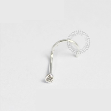 PR04 Nostril Zirconia Prata 925