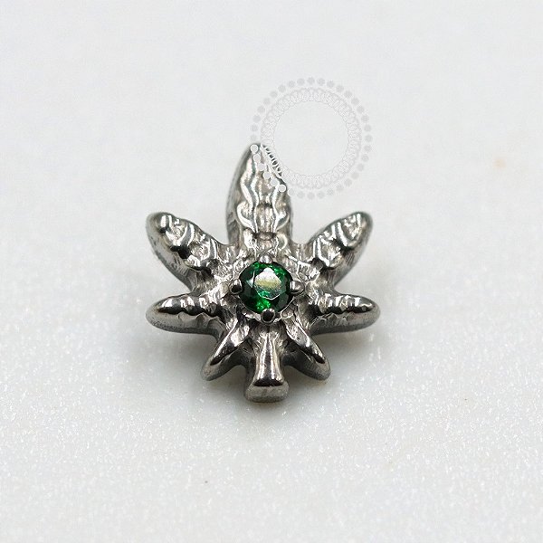 TN1104 Topo Cannabis Zircônia Verde Titânio ASTM F136