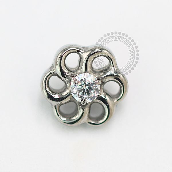 TN1483 Topo Flor Infinita Titânio ASTM F-136