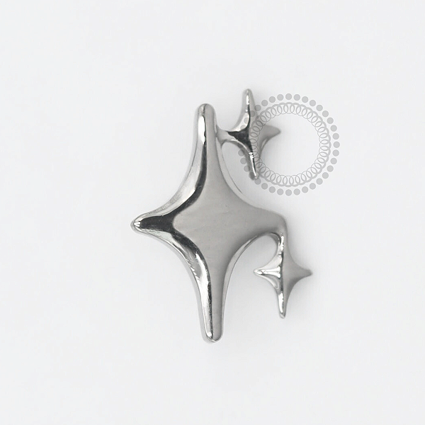 TN1782 Topo Liso 3 Estrelas 3D Titânio ASTM F-136