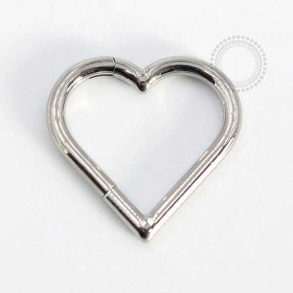 TN268 Coração Daith Liso 10mm Titânio ASTM F136