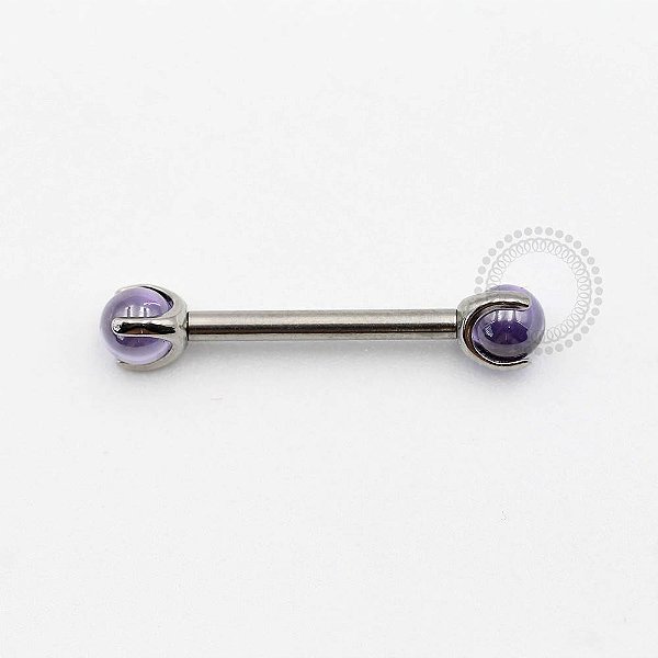 TN313 Nipple Ametista Rosca Interna Titânio ASTM F136
