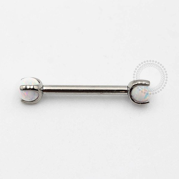 TN314 Nipple Esfera Opala Branca Titânio ASTM F136
