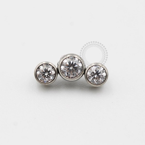 TN323 Topo Mini Cluster 3 CZ Titânio ASTM F136