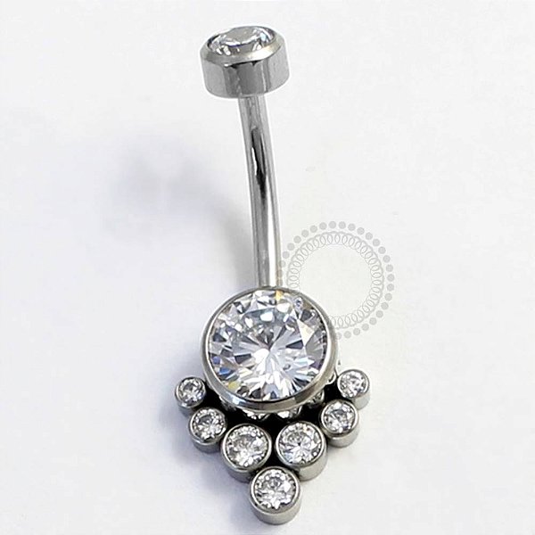 TN365 Navel Big Flat 7 CZ Titanio ASTM F136