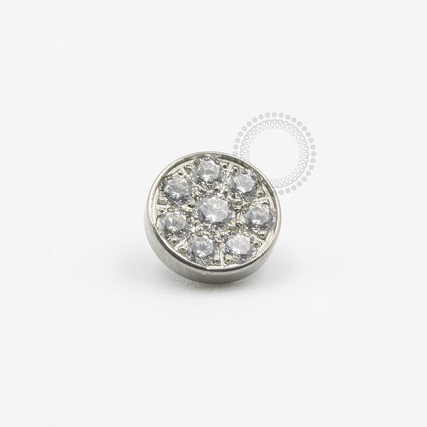 TN375 Topo Microdermal 1.6mm Disco Cravejado Titânio ASTM F136