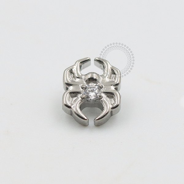 TN404 Topo Aranha CZ Titânio ASTM F-136 (OUTLET)