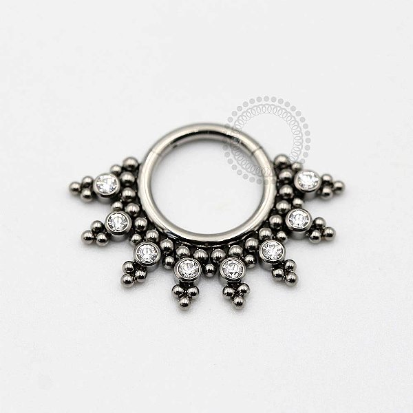 TN49 Segmento Frontal 8mm CZ Esferas Titânio ASTM F136