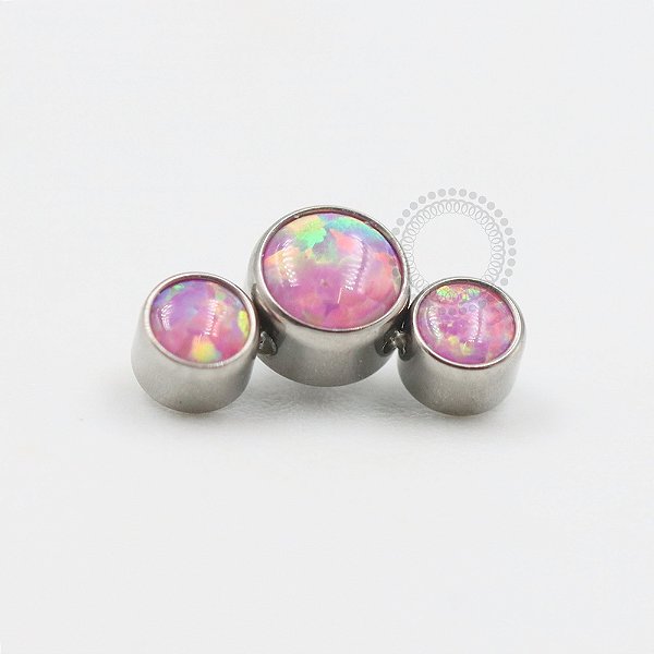 TN502 Mini Cluster Opalas Rosa Titânio ASTM F136