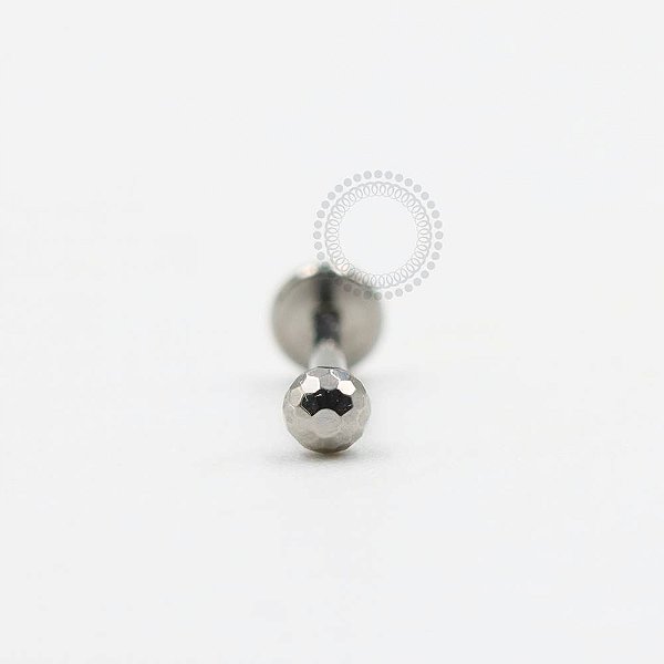 TN51 Labret Esfera Texturizada Titânio ASTM F-136