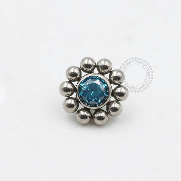 TN567 Topo Sol Zirconias Azul Esferas Titânio ASTM F136