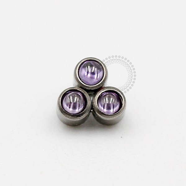 TN66 Topo Circular Trinity Ametista Titânio ASTM F136