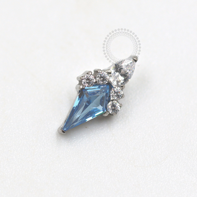 TN683 Topo Indiano Azul E Cristal Titanio ASTM F136