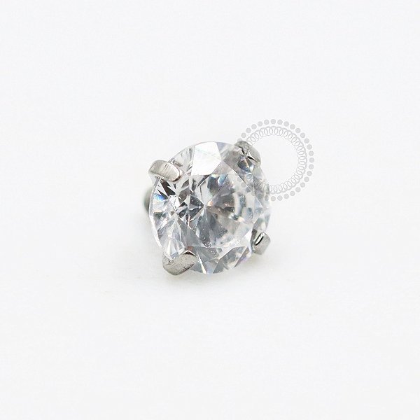 TN701 Topo Zirconia Cúbica Cravada Titânio ASTM F136