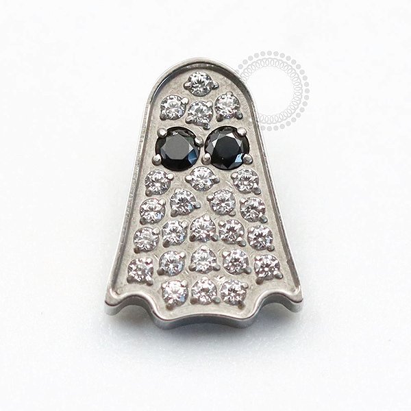 TN764 Topo Fantasma Cravejado Titânio ASTM F136