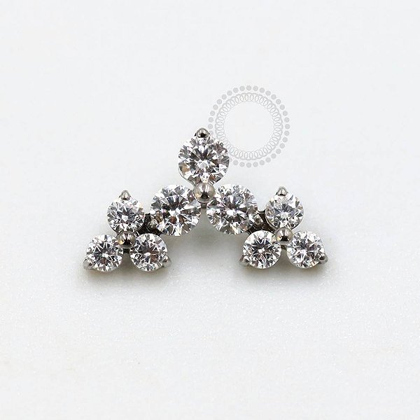 TN803 Topo Mini Cluster Trinitys CZ Titânio ASTM F136