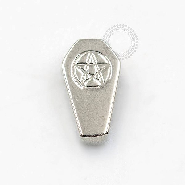 TN808 Topo Caixão Pentagrama Chapa Titânio ASTM F136 (OUTLET)