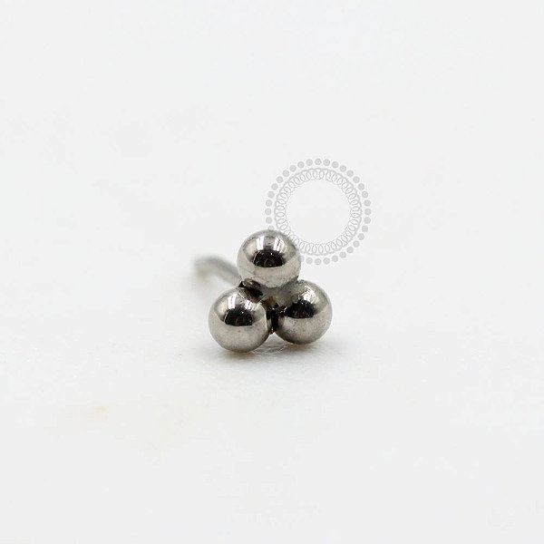 TN938 Topo Mini Trinity Esferas Push Pin Titânio ASTM F136
