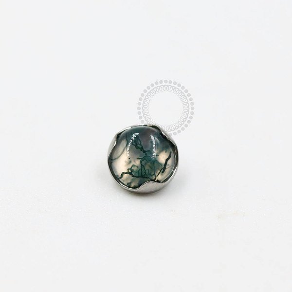 TN994 Topo Microdermal 1.6mm Moss Ágata Titânio ASTM F136