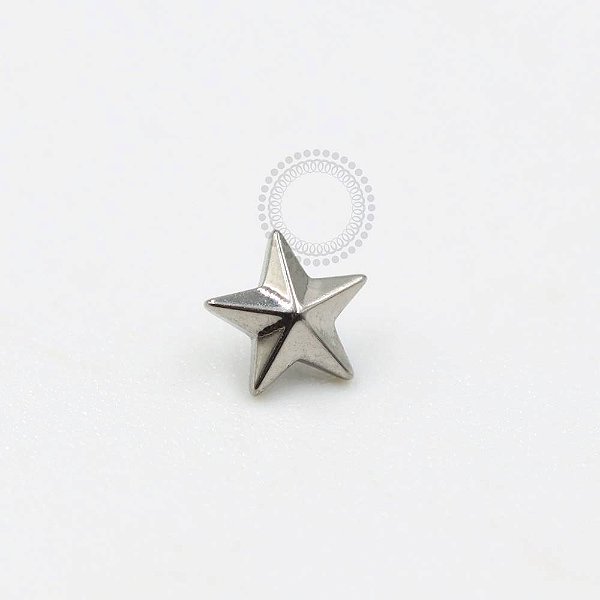 TN997 Topo Estrela Geométrica Titânio ASTM F136