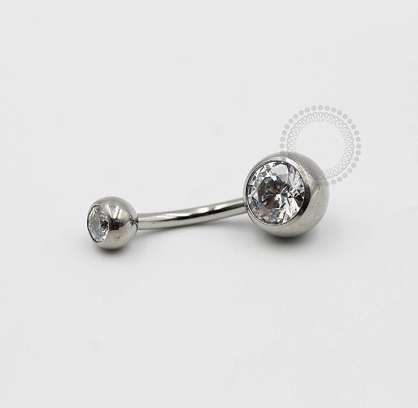 TS09 Navel Pedra Swarovski Titânio ASTM F136