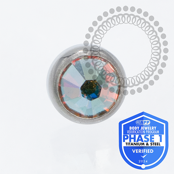 TT63 Topo Cristal  Boreal  1.6mm Flat Back Titânio Mill ®