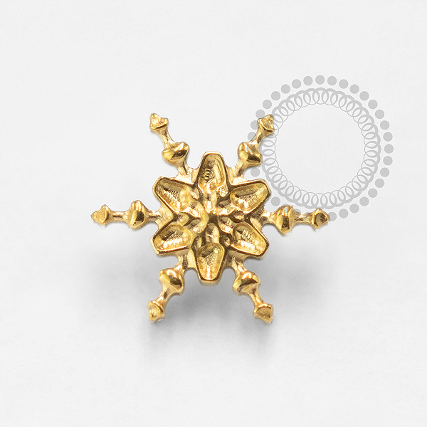 TN1642 Topo Floco de Neve Titanio PVD Gold