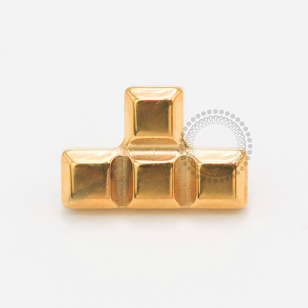 TN1839 Topo Tetris Barra T Titânio PVD Gold