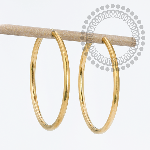 TN1851 Brinco Max Argola Lisa 30mm Titanio PVD Gold