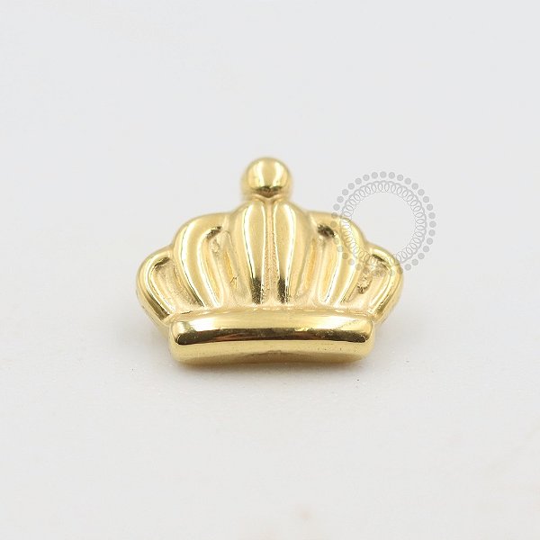 TN480 Topo Coroa de Rei Titânio PVD Gold