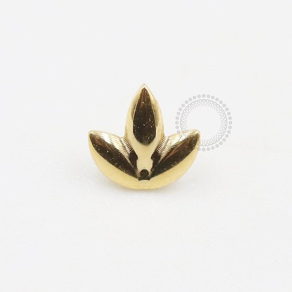 TN652 Topo Clover Titânio PVD Gold