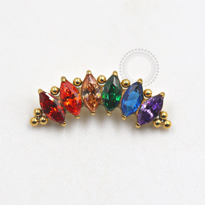 TN667 Topo Cluster Navetes Colors Titanio PVD Gold