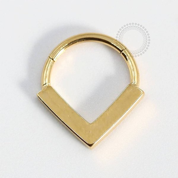 TN718 Segmento Moderno em V Titânio PVD Gold