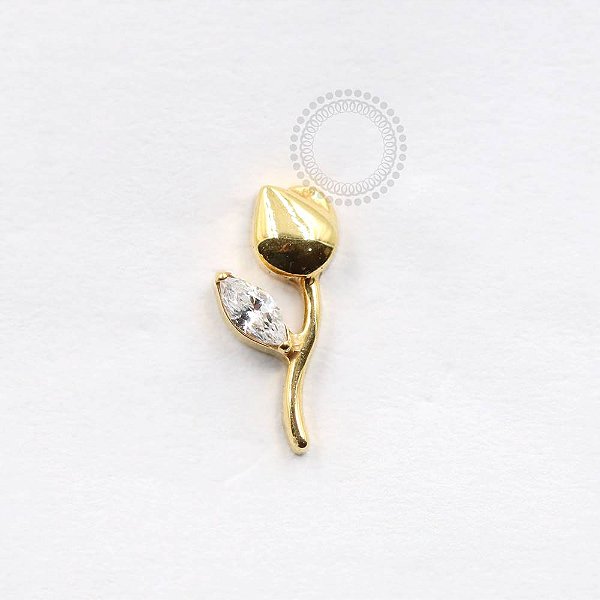 TN902 Topo Botão de Rosa Titânio PVD Gold