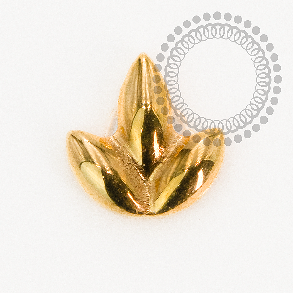 TN2193 Topo Clover Push Pin Titânio PVD Gold